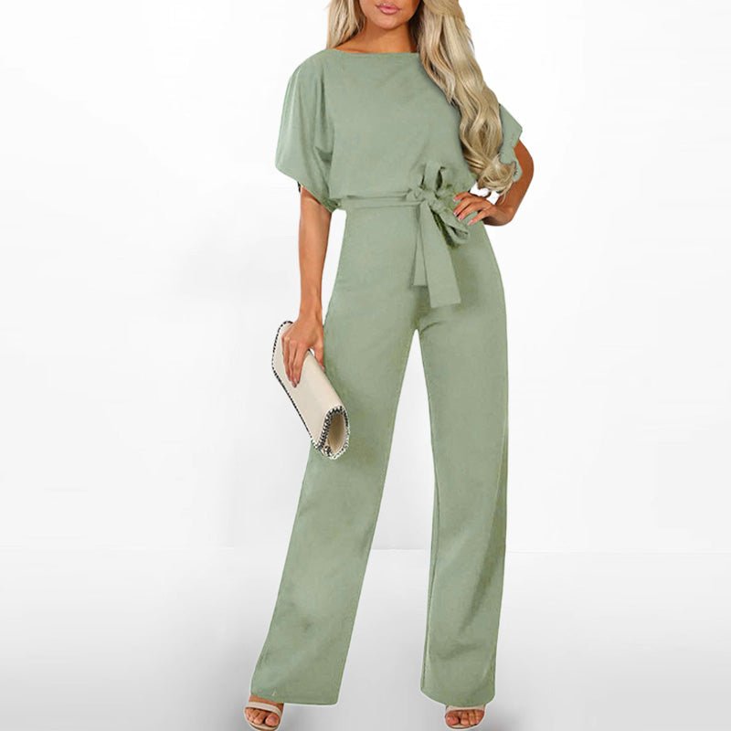 Wanda Wide Leg Jumpsuit | High Waist, Breathable Design - Hartwella