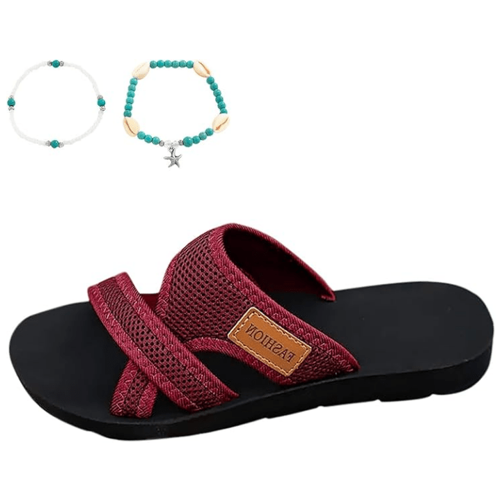 Wander Black Flat Sandals | Comfortable Open Toe Design for Women - Hartwella