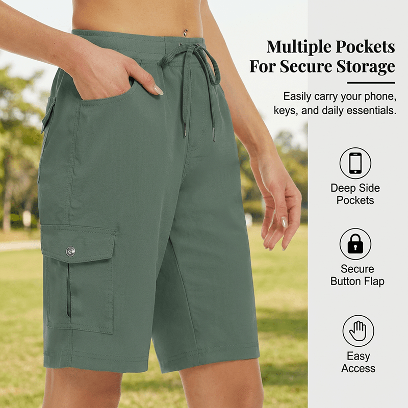 Wander Women's Cargo Shorts | Quick - Dry, UPF 50+, Multiple Pockets - Hartwella