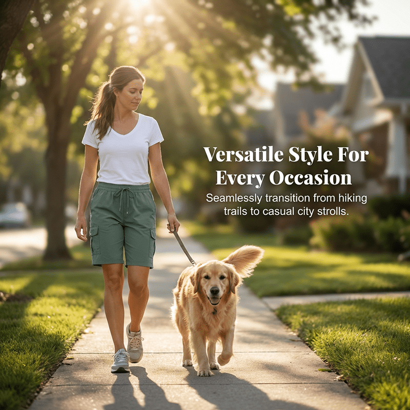 Wander Women's Cargo Shorts | Quick - Dry, UPF 50+, Multiple Pockets - Hartwella