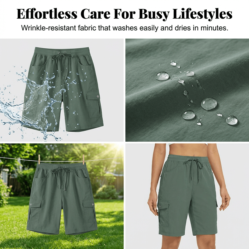 Wander Women's Cargo Shorts | Quick - Dry, UPF 50+, Multiple Pockets - Hartwella