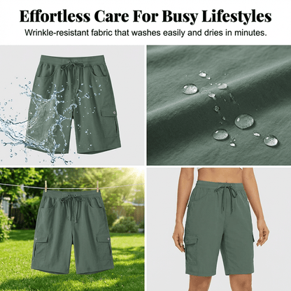 Wander Women's Cargo Shorts | Quick - Dry, UPF 50+, Multiple Pockets - Hartwella
