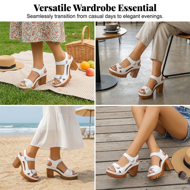 Wander Women's Sandals | Adjustable One - Strap, Platform Design - Hartwella