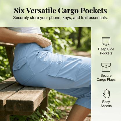 Wanderlust Cargo Capris | Lightweight, Breathable - Hartwella