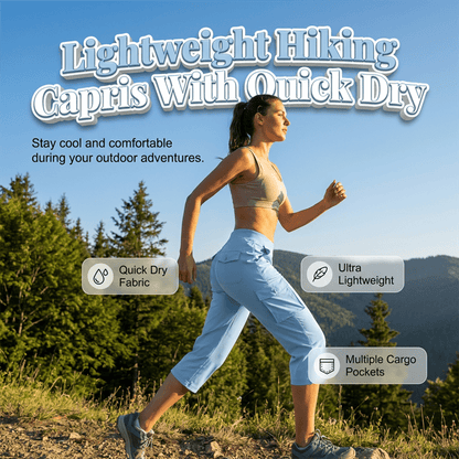 Wanderlust Cargo Capris | Lightweight, Breathable - Hartwella
