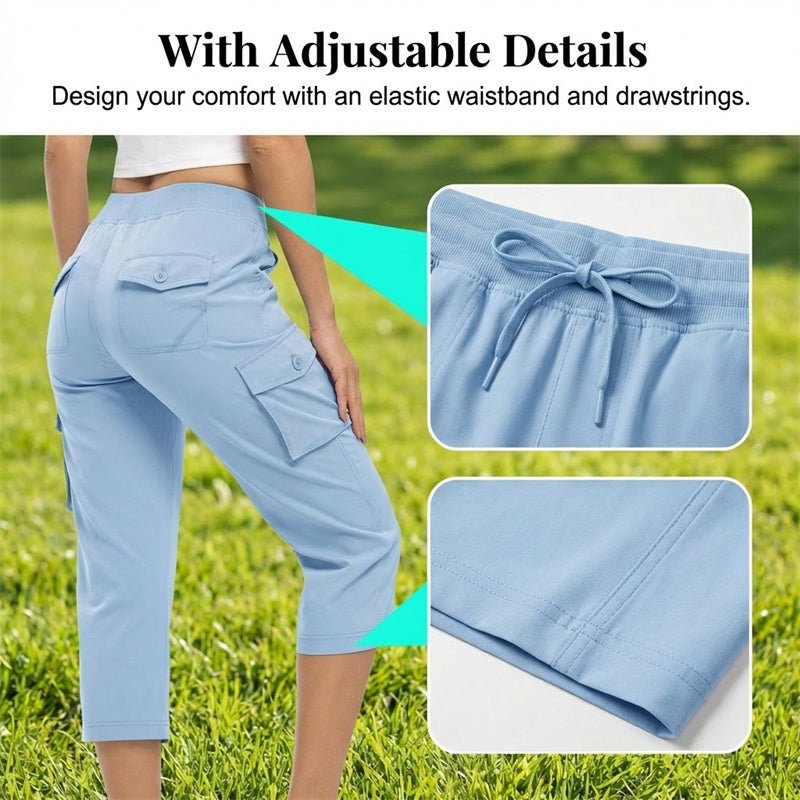 Wanderlust Cargo Capris | Lightweight, Breathable - Hartwella