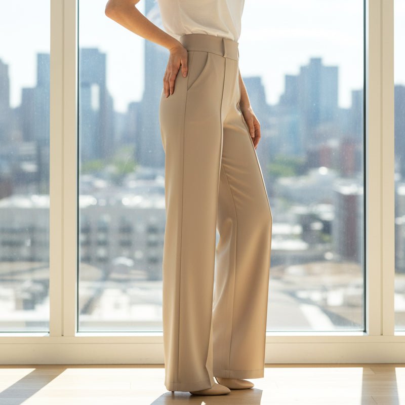Waverly Women's Trousers | High-Waisted, Wrinkle-Free - Hartwella