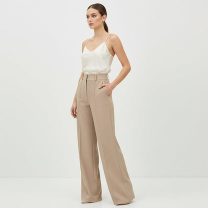Waverly Women's Trousers | High-Waisted, Wrinkle-Free - Hartwella