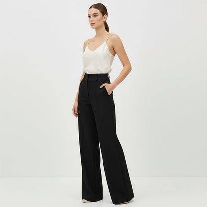Waverly Women's Trousers | High-Waisted, Wrinkle-Free - Hartwella