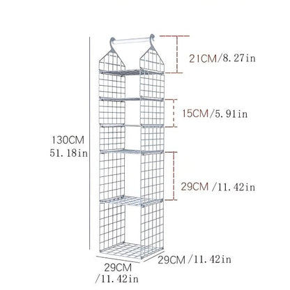 Wavero Closet Organizer | Space-Saving 5-Shelf Rack, Durable PP - Hartwella