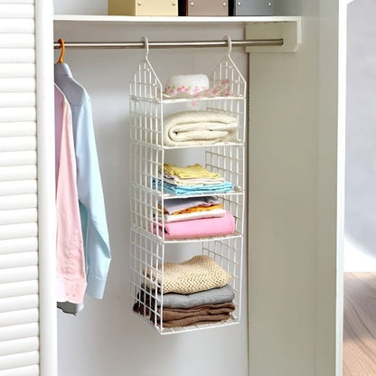 Wavero Closet Organizer | Space-Saving 5-Shelf Rack, Durable PP - Hartwella