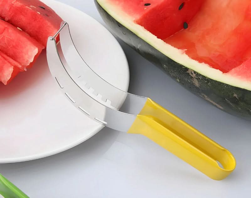 Wavi Watermelon Slicer | High - Quality Stainless Steel, Anti - Slip Handle - Hartwella