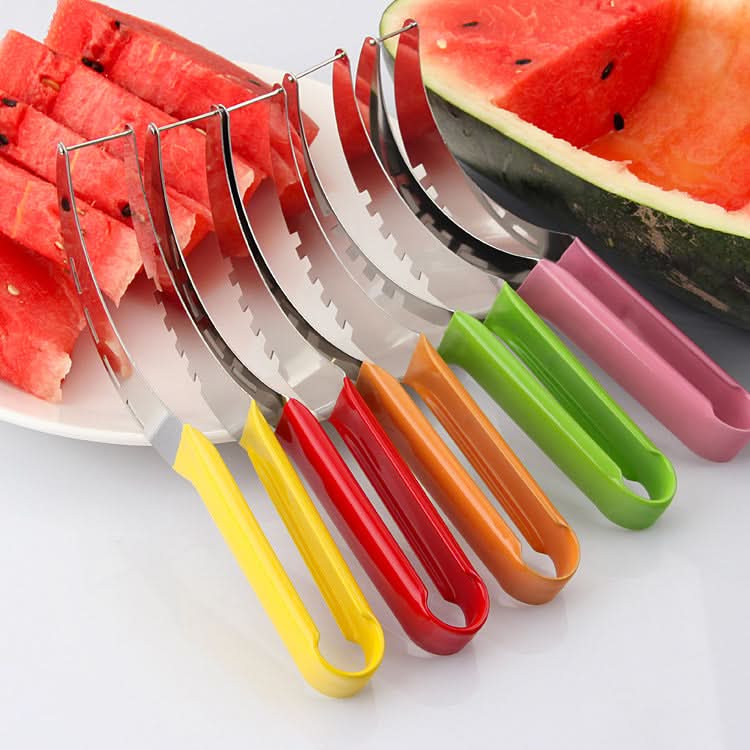Wavi Watermelon Slicer | High - Quality Stainless Steel, Anti - Slip Handle - Hartwella