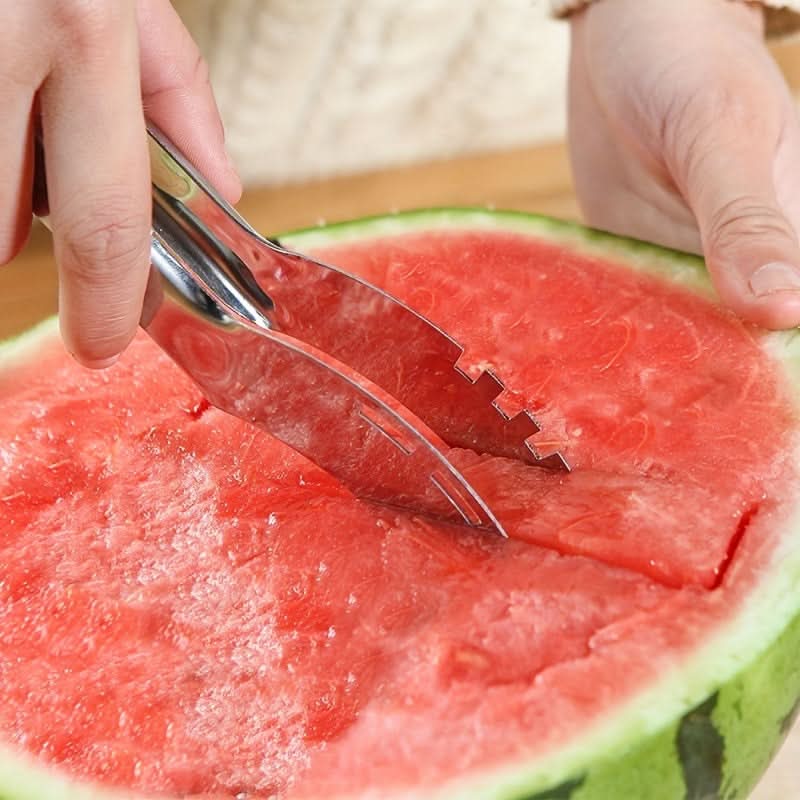 Wavi Watermelon Slicer | High - Quality Stainless Steel, Anti - Slip Handle - Hartwella