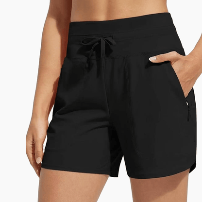 Wavy Athletic Shorts | Quick-Drying, Built-in Boxer Liner, UPF 50+ - Hartwella