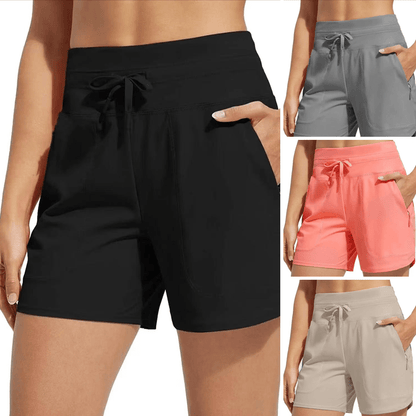 Wavy Athletic Shorts | Quick-Drying, Built-in Boxer Liner, UPF 50+ - Hartwella
