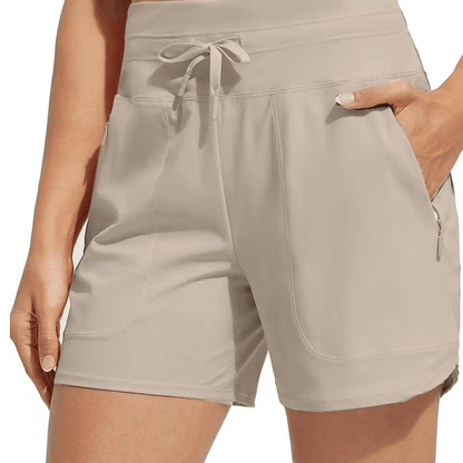 Wavy Athletic Shorts | Quick-Drying, Built-in Boxer Liner, UPF 50+ - Hartwella