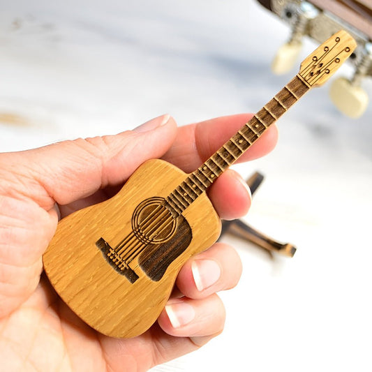Wavy Guitar Pick Box | Personalized Wooden Design - Hartwella