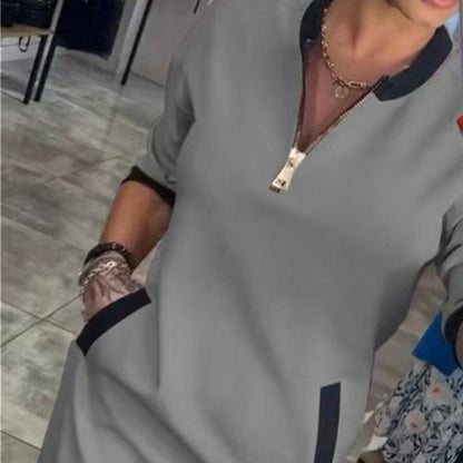 Wendy Casual Dress | Stylish V Neck, 3/4 Sleeves - Hartwella