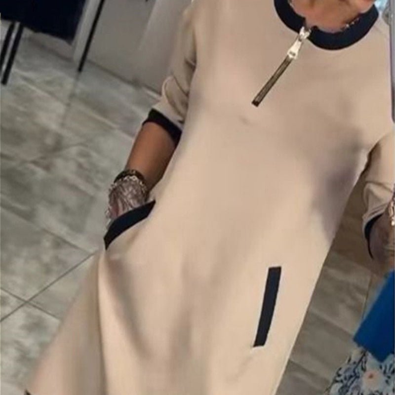 Wendy Casual Dress | Stylish V Neck, 3/4 Sleeves - Hartwella