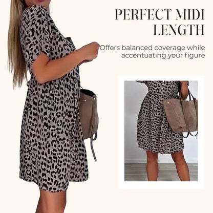 Wendy Casual Dress | V-Neck, A-Line Design - Hartwella