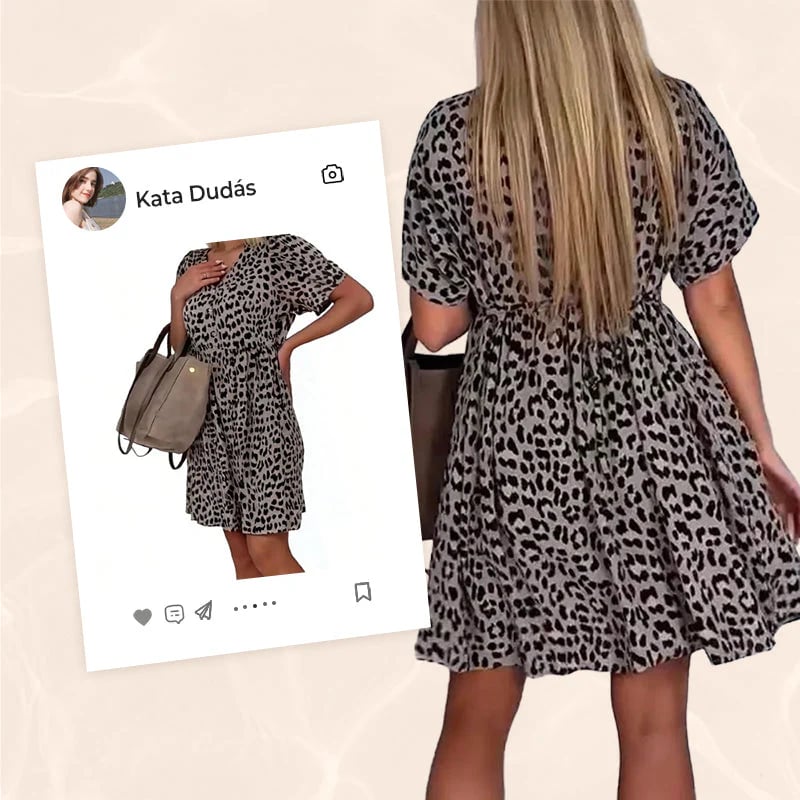 Wendy Casual Dress | V-Neck, A-Line Design - Hartwella