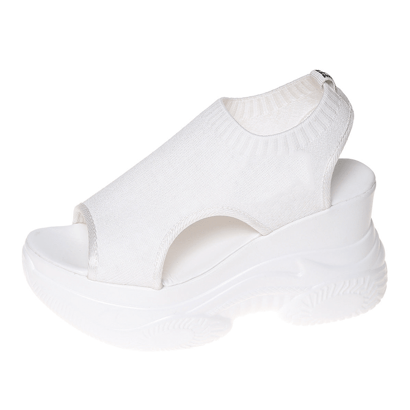 Wendy Wedge Sandals for Women | Open Toe, Breathable Knit, Non - Slip Wedge Heels - Hartwella