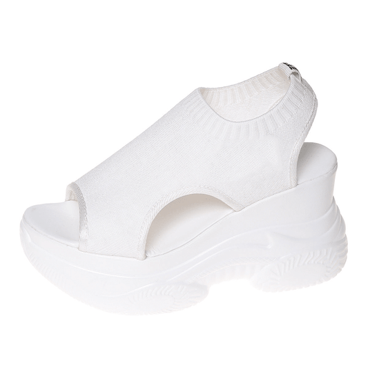 Wendy Wedge Sandals for Women | Open Toe, Breathable Knit, Non - Slip Wedge Heels - Hartwella