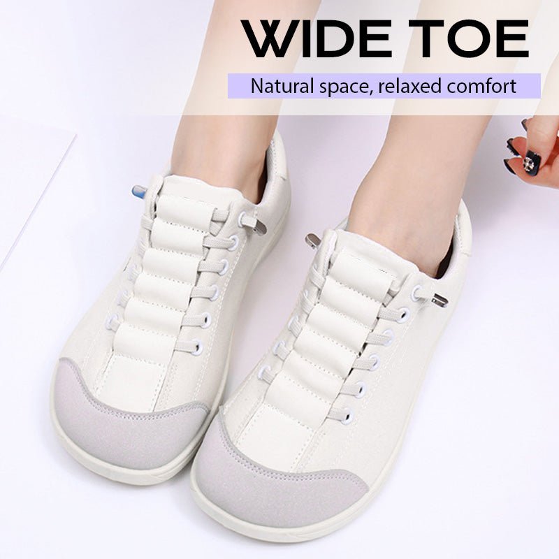 Wendy Wide Toe Sneakers | Lightweight, Breathable PU - Hartwella