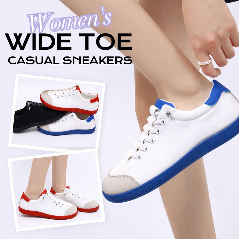 Wendy Wide Toe Sneakers | Lightweight, Breathable PU - Hartwella