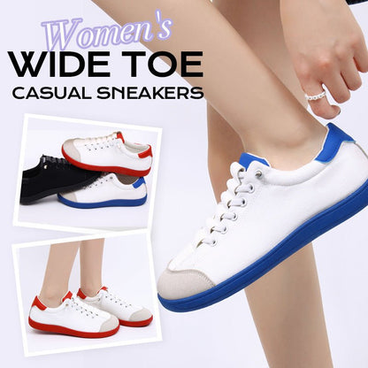 Wendy Wide Toe Sneakers | Lightweight, Breathable PU - Hartwella