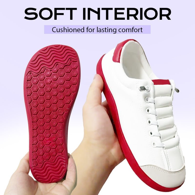 Wendy Wide Toe Sneakers | Lightweight, Breathable PU - Hartwella