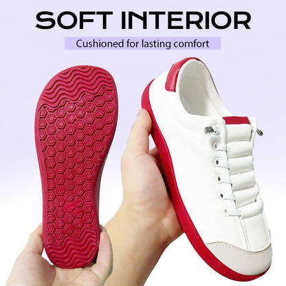 Wendy Wide Toe Sneakers | Lightweight, Breathable PU - Hartwella