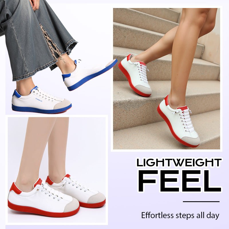 Wendy Wide Toe Sneakers | Lightweight, Breathable PU - Hartwella
