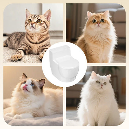 Whimsy Cat Bowl | Wall-Mounted Toilet Design, Stainless Steel - Hartwella