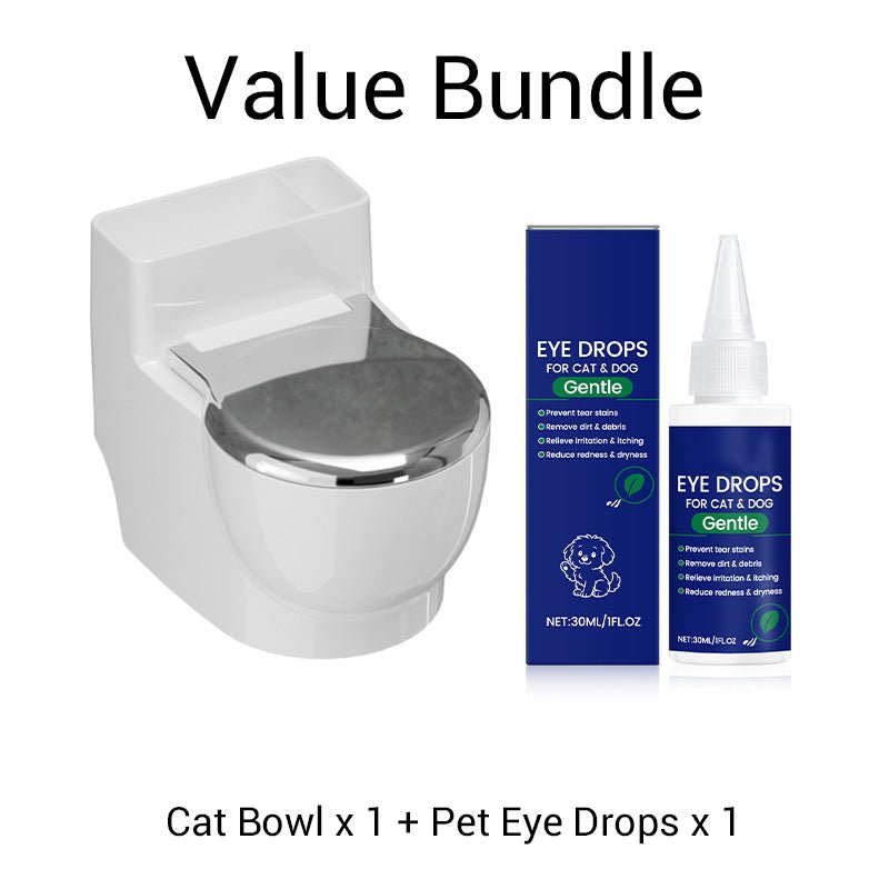 Whimsy Cat Bowl | Wall-Mounted Toilet Design, Stainless Steel - Hartwella