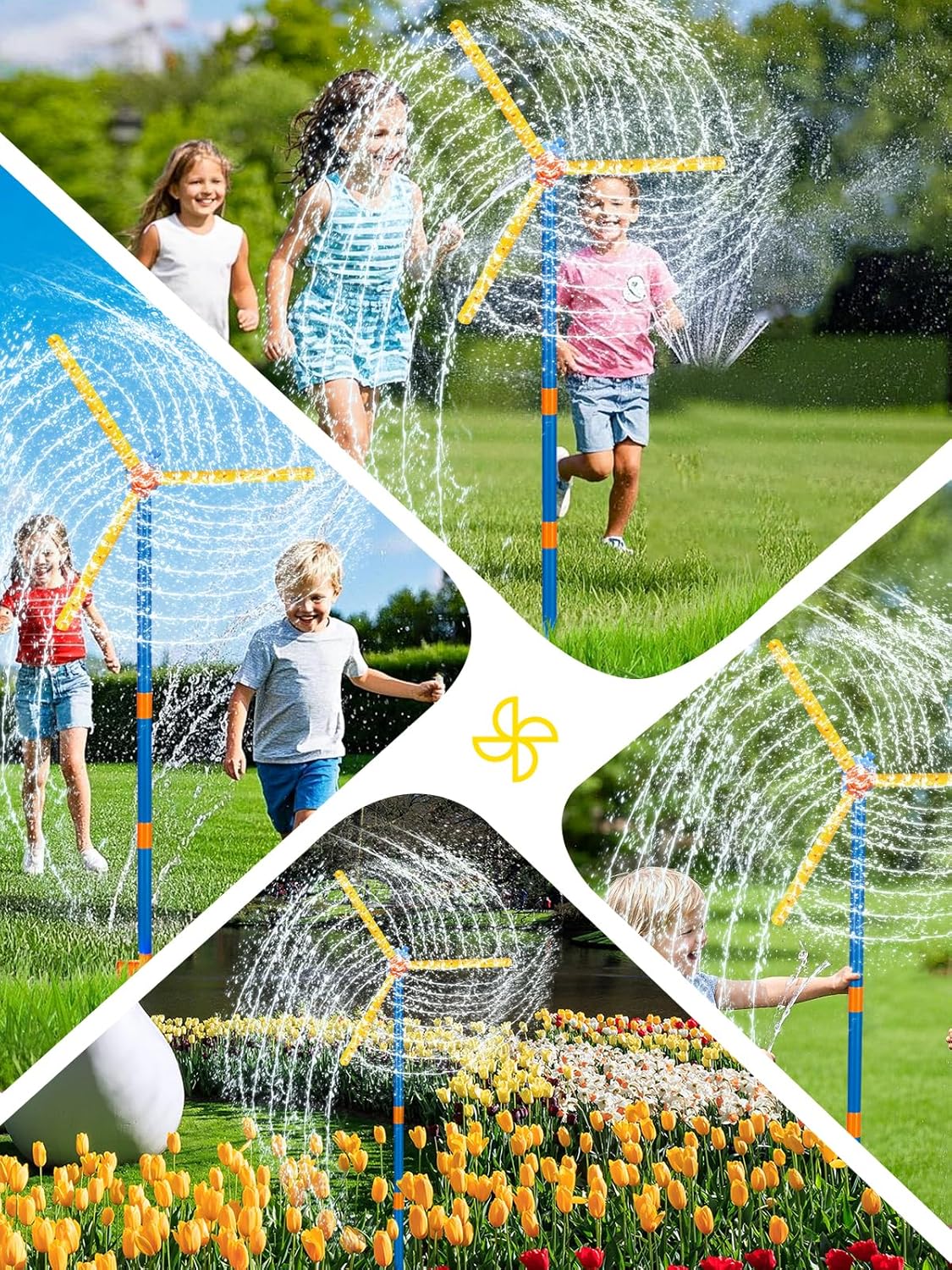 Whirlwind Lawn Sprinkler | 360° Rotating Water Dome, BPA-Free, Easy Setup - Hartwella