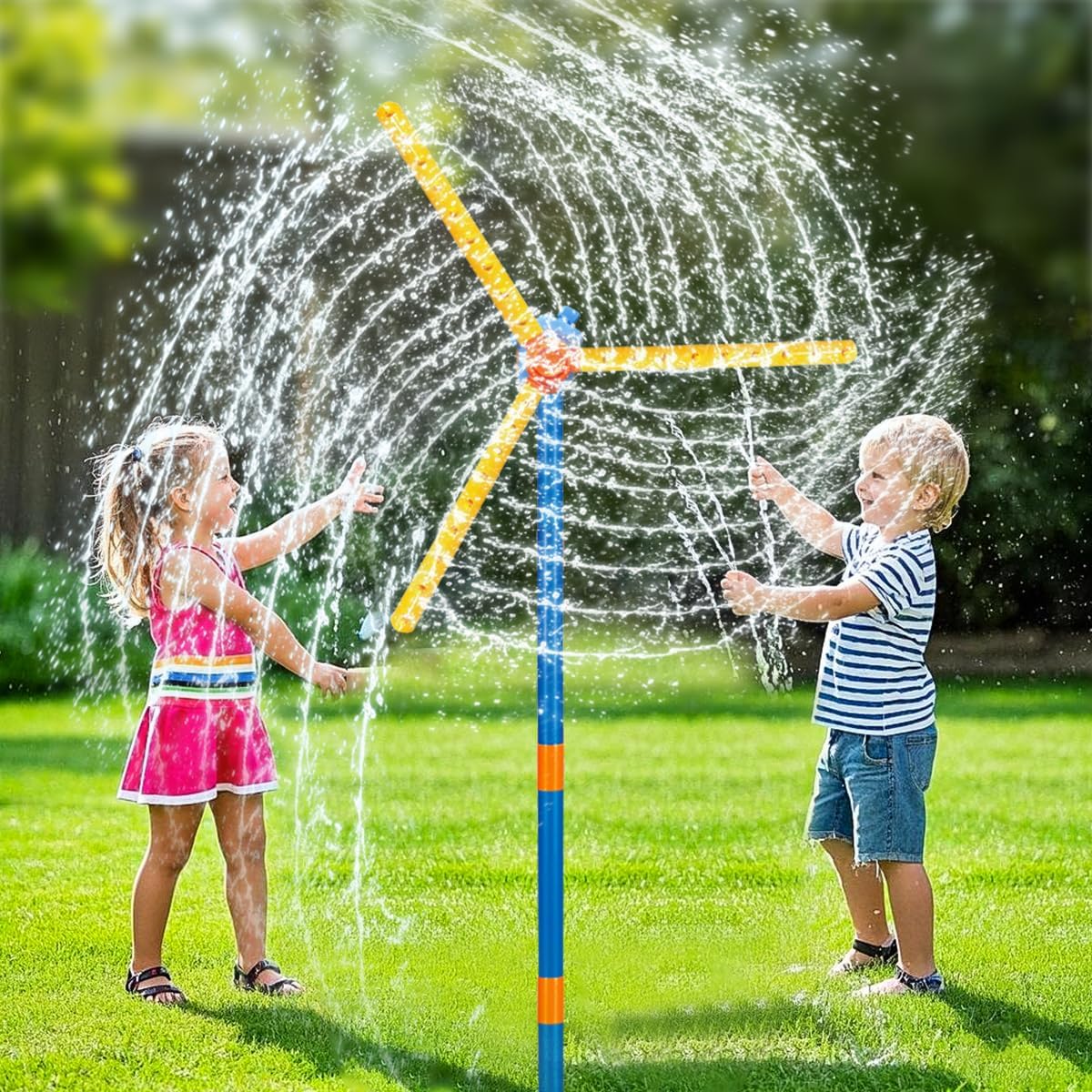 Whirlwind Lawn Sprinkler | 360° Rotating Water Dome, BPA-Free, Easy Setup - Hartwella