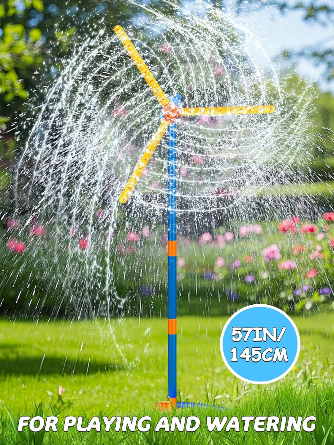 Whirlwind Lawn Sprinkler | 360° Rotating Water Dome, BPA-Free, Easy Setup - Hartwella