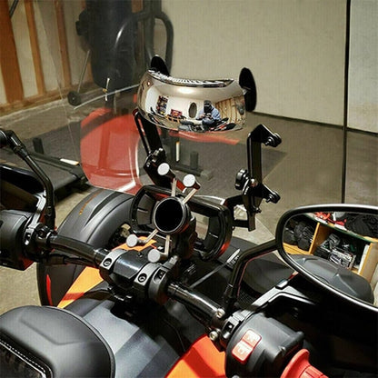 Wider View Motorcycle Mirror | 180 - Degree Parabolic Design, Adjustable Angle - Hartwella