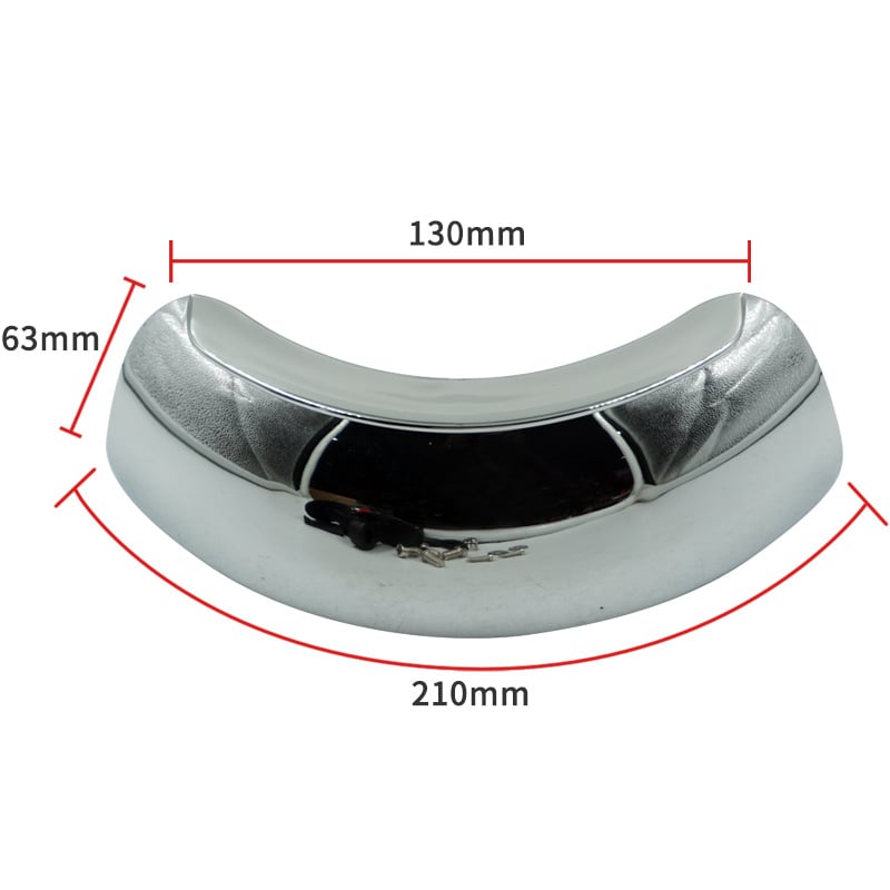 Wider View Motorcycle Mirror | 180 - Degree Parabolic Design, Adjustable Angle - Hartwella