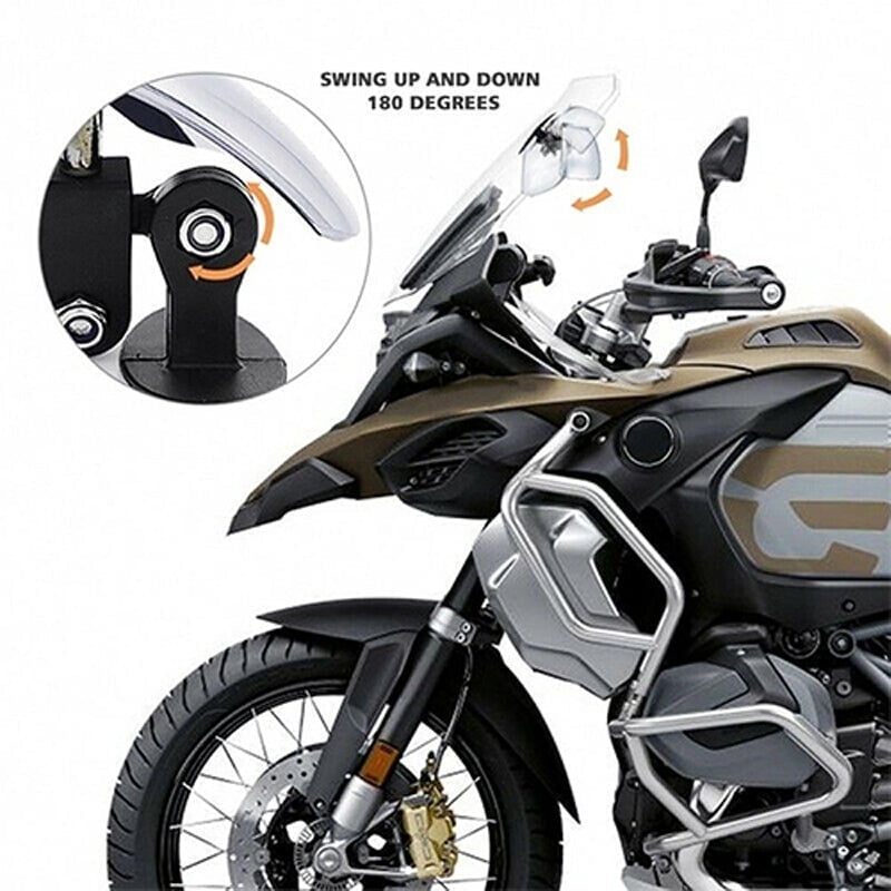 Wider View Motorcycle Mirror | 180 - Degree Parabolic Design, Adjustable Angle - Hartwella