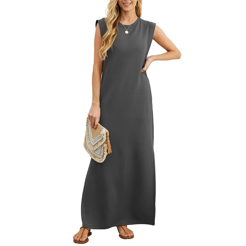 Wina Casual Dress | Wrinkle - Free, Split Hem - Hartwella