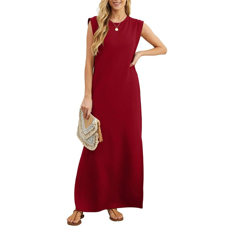 Wina Casual Dress | Wrinkle - Free, Split Hem - Hartwella