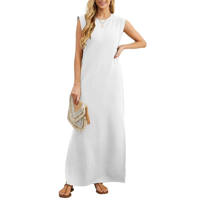 Wina Casual Dress | Wrinkle - Free, Split Hem - Hartwella