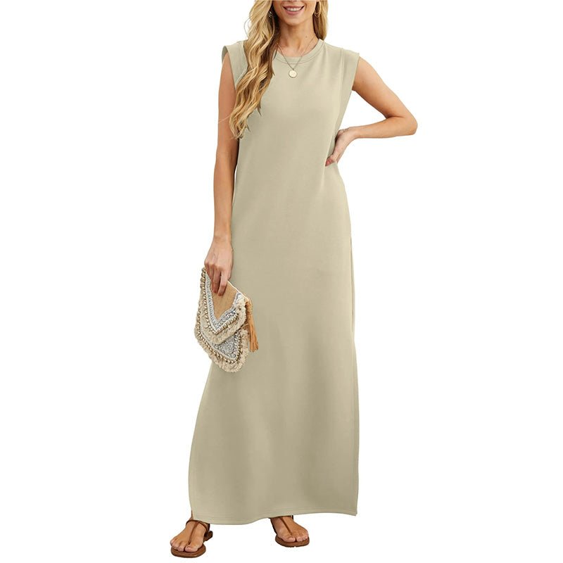 Wina Casual Dress | Wrinkle - Free, Split Hem - Hartwella