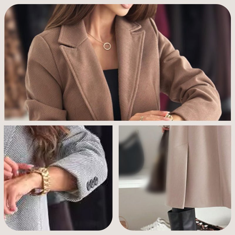 Wina Long Coat | Elegant Tailored Design - Hartwella