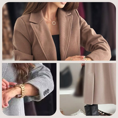 Wina Long Coat | Elegant Tailored Design - Hartwella
