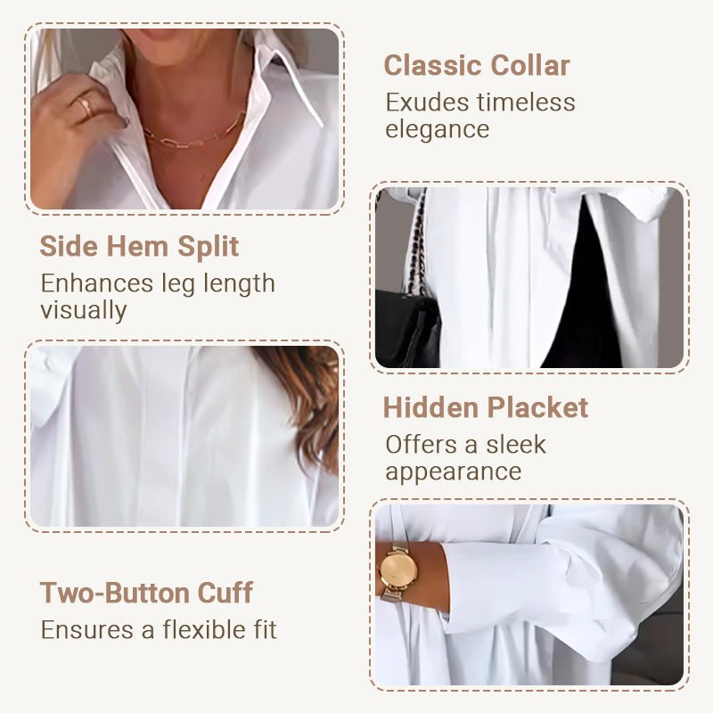 Wina Long Shirt | Comfortable Cotton Blend - Hartwella