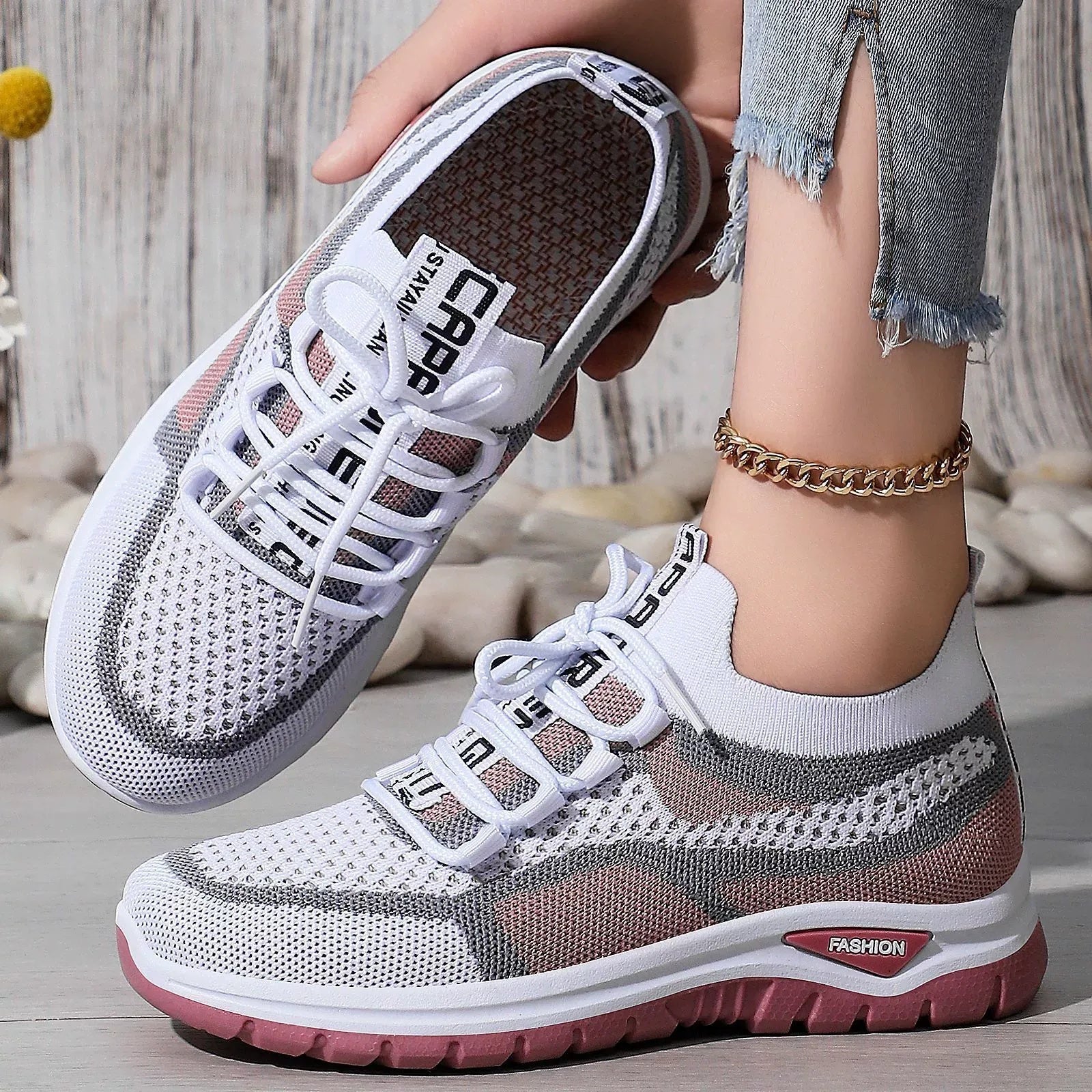 Wina Running Shoes | Breathable Mesh, Non - Slip Sole - Hartwella